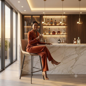Tabouret de Bar Industriel Rembourrée – Design Contemporain