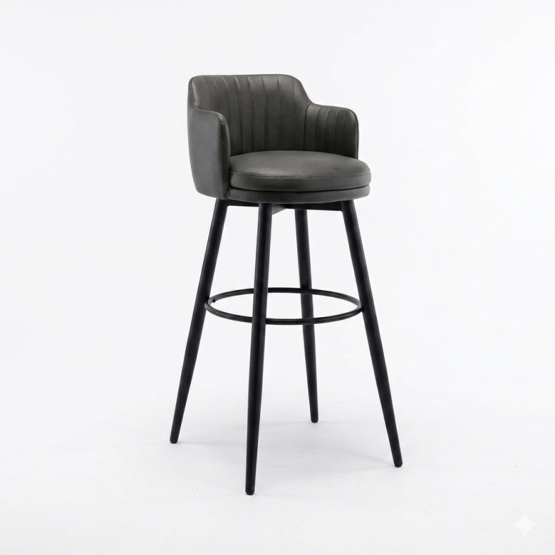 Chaise de bar avec dossier mi-haut