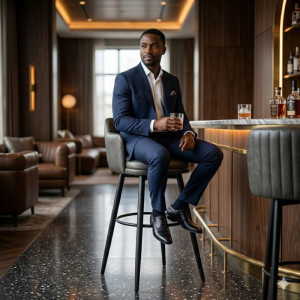 Chaise de bar avec dossier mi-haut