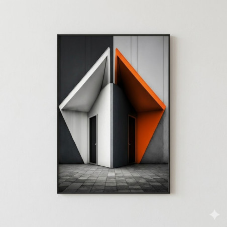 Tableau Mural Décoratif Art Moderne Architecture Urbaine 60x80 cm