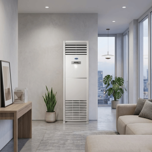 CLIMATISEUR SPLIT ARMOIRE 3CV-24000BTU UNITE EXTERIEUR 38KFL024CT FACADE BLANCH R410 220-240V - CARRIER