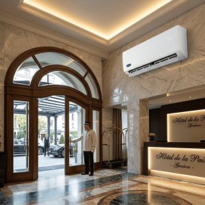 CLIMATISEUR SPLIT 3CV-24000 BTU R32 FACADE BLANCHE 220-240V UNITE EXTERIEURE 38AHC024FT - CARRIER