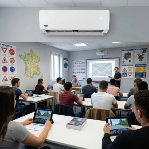 CLIMATISEUR SPLIT 1CV-9000BTU R32 FACADE BLANCHE 220-240V INVERTER UNITE EXTERIEURE - CARRIER