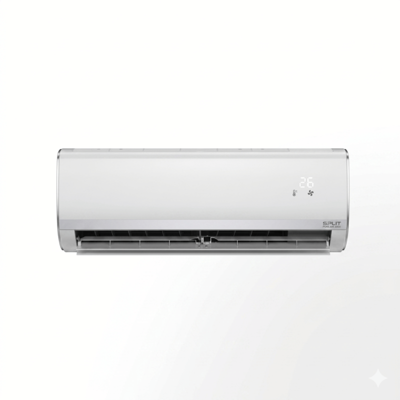 CLIMATISEUR SPLIT 3CV-24000BTU R410 FAÇADE BLANCHE -BANDE SILVER  220-240V - NASCO