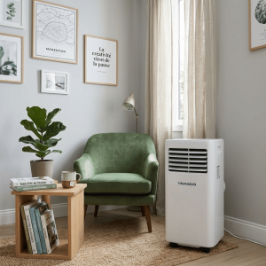CLIMATISEUR SPLIT PORTABLE 1CV-9000BTU  R290  220-240V  BLANC - NASCO