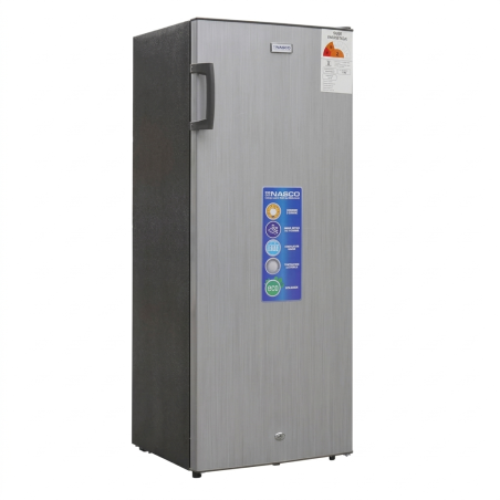 CONGELATEUR VERTICAL 5 TIROIRS GRIS - 144LT-144LITRES -  NET CLE R600A 220-240V ECO. ENERGIE -  NASCO