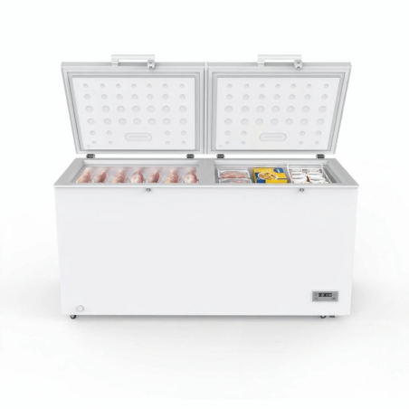 CONGELATEUR HORIZONTAL SILVER  460LT- 460LITRES - 2 PORTES 2 PANIERS INTERNES 220-240V CLE R600A - NASCO