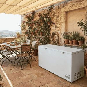 CONGELATEUR HORIZONTAL 658LT- 658LITRES SILVER - 2 PORTES 2 PANIERS INT. 220-240V CLE R134 - NASCO