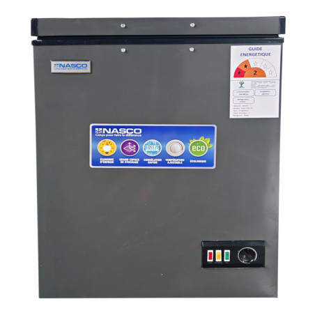 CONGELATEUR HORIZONTAL SILVER 175LT-175LITRES - 1 PORTE 1 PANIER A L'INTERIEUR 220-240V CLE - NASCO