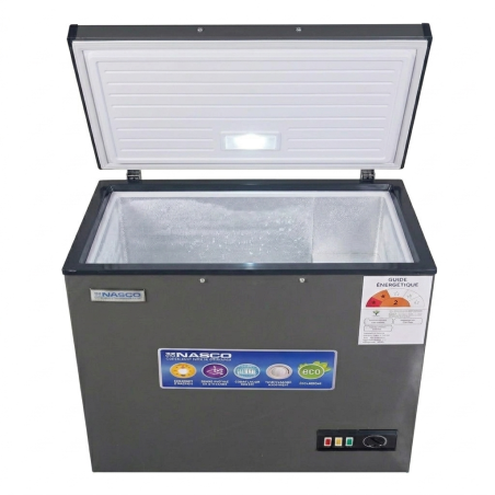 CONGELATEUR HORIZONTAL DARK SILVER 175LT-175LITRES (138L NET) 1 PORTE 1 PANIER INTERNE 220-240V -  NASCO