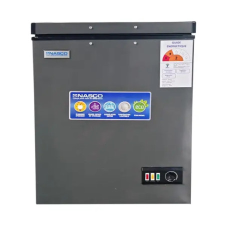 CONGELATEUR HORIZONTAL 200LT-200LITRES (150L NET) 1 PORTE 1 PANIER A L'INT DARK SILVER - NASCO