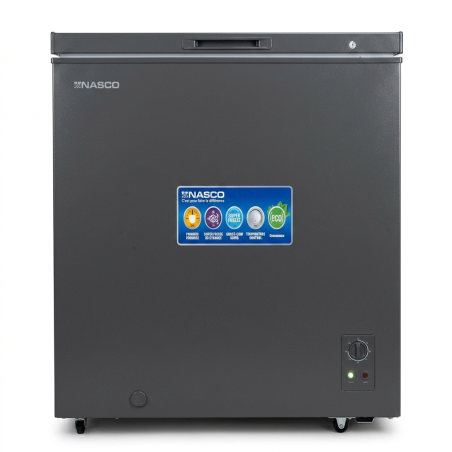 CONGELATEUR HORIZONTAL 137LT-137LITRES - 1PORTE 1 PANIER INTERNE CLE DARK SILVER 220-240V R600 - NASCO