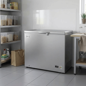 CONGELATEUR HORIZONTAL GRIS FONCE 195LT-195LITRES - PORTE VITREE INT.1 PANIER INT CLE 220-240V R600 - NASCO