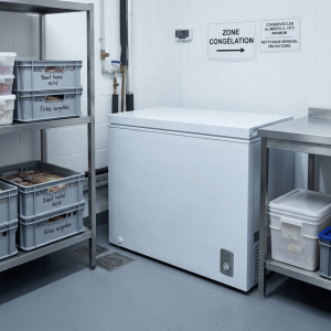 CONGELATEUR HORIZONTAL  202LT- 202LITRES SILVER 1 PORTE 1 PANIER INTERNE R600A 220-240V - NASCO