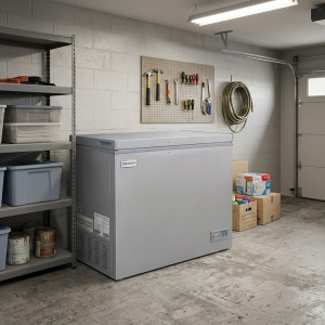 CONGELATEUR HORIZONTAL 300LT-300LITRES (238L NET) 1 PORTE 1 PANIER A L'INT DARK SILVER - NASCO