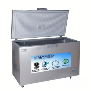CONGELATEUR HORIZONTAL NASCO /425L (318L NET)/1 PORTE/1 PANIER A L'INT/DARK SILVER