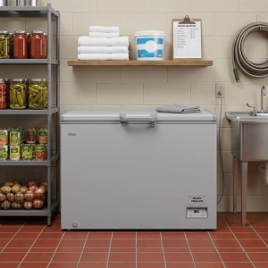 CONGELATEUR HORIZONTAL GRIS 290LT-290LITRES NET - 2 PANIERS INTERNES  220-240V  R600A - NASCO