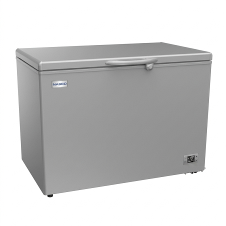 CONGELATEUR HORIZONTAL 337LT-337LITRES GRIS FONCE  - PORTE VITREE INT.1 PANIER INT.CLE 220-240V R600 - NASCO