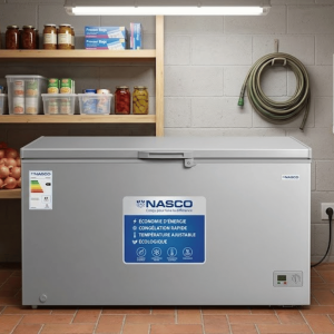 CONGELATEUR HORIZONTAL SILVER 450LT-450LITRES - 1PORTE 1PANIER A L'INTERIEUR 220-240V CLE - NASCO
