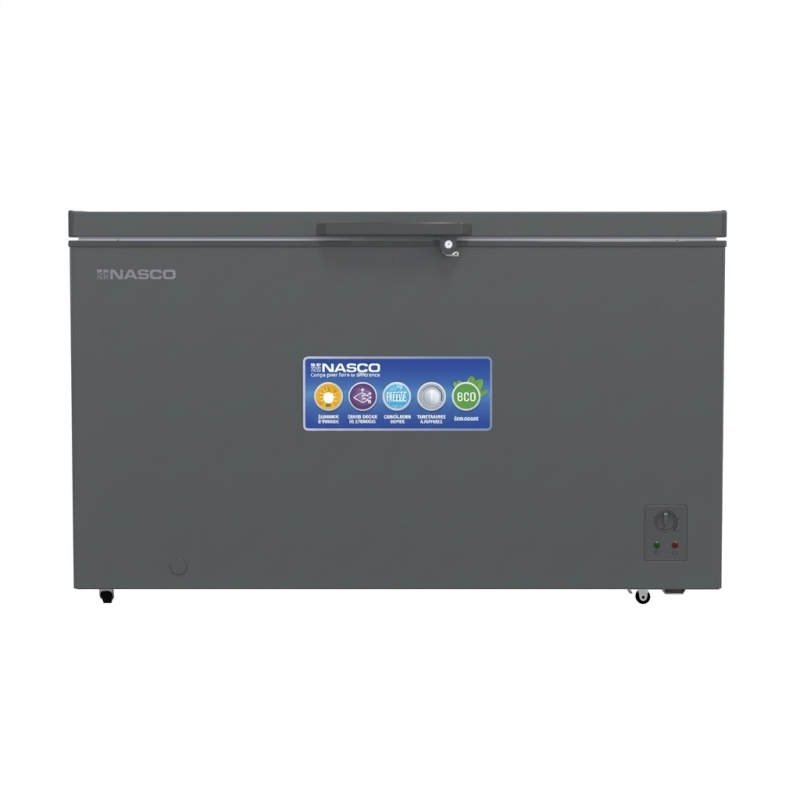CONGELATEUR HORIZONTAL 397LT-397LITRES - 220-240V 1PORTE 1 PANIER INTERNE GRIS SOMBRE CLE R600 ECO EN - NASCO