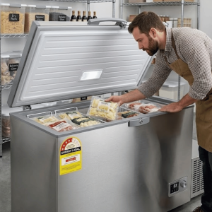 CONGELATEUR HORIZONTAL 425LT-425LITRES DARK SILVER  - 2 PORTES 2 PANIERS NET 220-240V - NASCO
