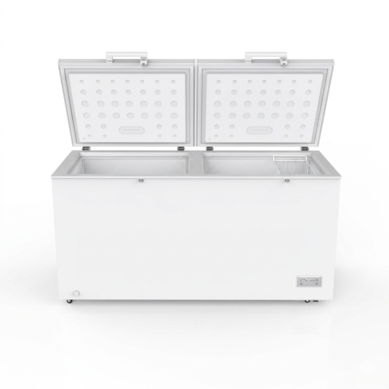 CONGELATEUR HORIZONTAL BLANC 508LT-508LITRES - 2 BATTANTS 2 PANIERS INTERNES 220-240V - NASCO