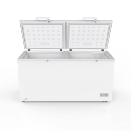 CONGELATEUR HORIZONTAL BLANC 508LT-508LITRES - 2 BATTANTS 2 PANIERS INTERNES 220-240V - NASCO