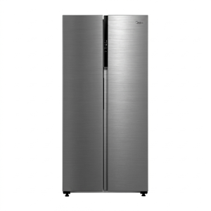 FRIGO AMERICAIN 460LT-460LITRES(271L+189L) - 2 PORTES NO FROST INVERTER ACIER BRU STEEL R600 - MIDEA