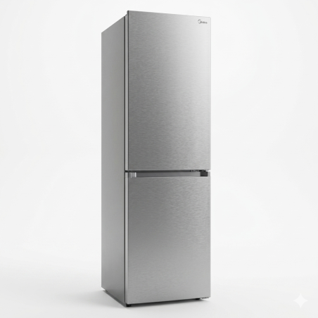 FRIGO COMBINE 273LT-273LITRES(173+100) - ACIER INOX 3TIROIRS NO FROST R600 220-240V INVERTER - MIDEA