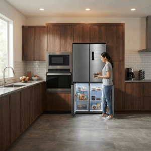 FRIGO COMBINE 474LT-474LITRES(305L+169L) - 4 PORTES-FRENCH DOOR INVERTER SMART COOL. SILVER - MIDEA