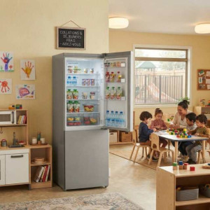 REFRIGERATEUR COMBINE 362LT-362LITRES NET(253LT+109LT) - 2 TIROIRS NO FROST SILVER A+ - BEKO
