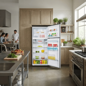 REFRIGERATEUR 545LT-545LITRES - DIST. D'EAU NO FROST STAINLESS STEEL LOOK INVERTER 220-240V R600A - HISENSE