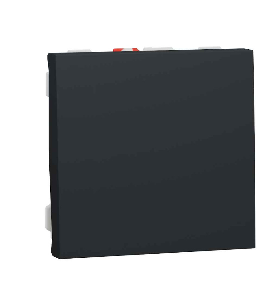 Interrupteur bouton-poussoir NO - 10A - connex rapid - 2 mod - Anthracite - méca seul - Unica Schneider Electric - NU320654 Interrupteur bouton-poussoir NO - 10A - connex rapid - 2 mod - Anthracite - méca seul - Unica Schneider Electric - NU320654