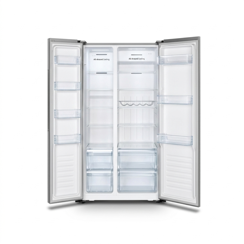 FRIGO AMERICAIN 508LT-508LITRES NET(334LT+174LT) - 2 PORTES - SILVER NO FROST MULTI AIRFLOW - HISENSE