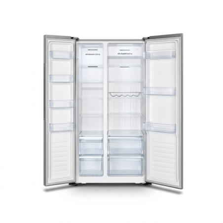 FRIGO AMERICAIN 508LT-508LITRES NET(334LT+174LT) - 2 PORTES - SILVER NO FROST MULTI AIRFLOW - HISENSE
