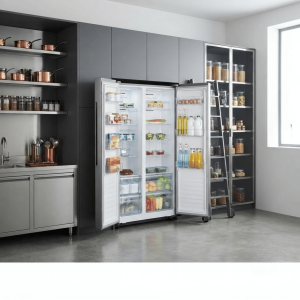 FRIGO AMERICAIN 508LT-508LITRES NET(334LT+174LT) - 2 PORTES - SILVER NO FROST MULTI AIRFLOW - HISENSE