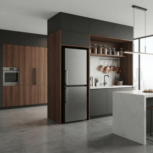 FRIGO COMBINE 240LT-240LITRES NET(159+81) - A+ SILVER 3 TIROIRS+1CASIER - HISENSE