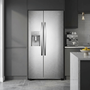 FRIGO AMERICAIN 535LT-535LITRES - 2 PORTES STAINLESS STEEL A+ DIST. D'EAU MULTI AIRFLOW R600 - HISENSE