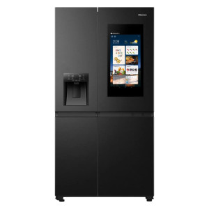 FRIGO AMERICAIN 614LT-614LITRES - 2 PORTES INVERTER DIST. EAU+GLAC. BLACK INOX CONNECT LIFE - HISENSE