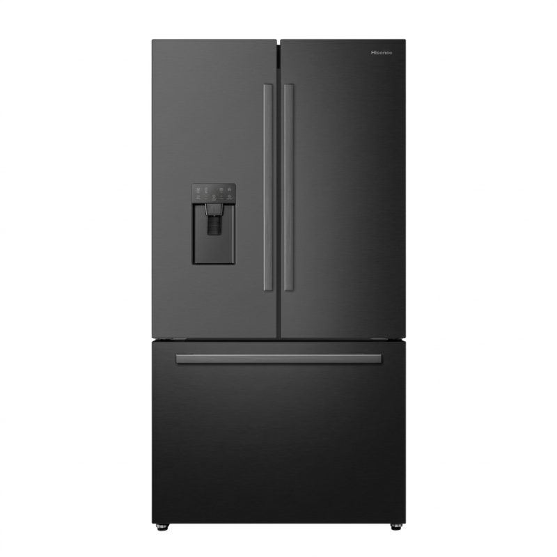 FRIGO 630LT-630LITRES - 2 PORTES - 1 TIROIR  NOIR INVERTER  NO FROST DIST. D'EAU MULTI AIRFLOW - HISENSE