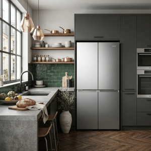 REFRIGERATEUR 608LT-608LITRES - 4 PORTES INVERTER STAINLESS STEEL METAL TECH COOLING 220-240V - HISENSE