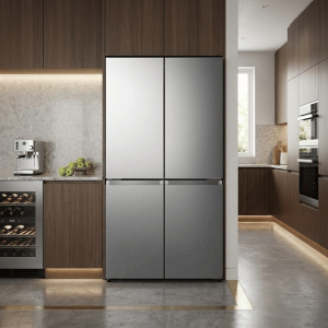 FRIGO COMBINE AMERICAIN 582LT-582LITRES - 4PORTES SILVER METAL TECH COOL.INVERTER NO FROST - HISENSE