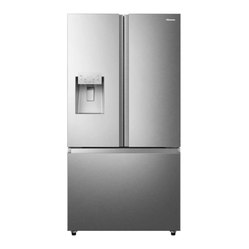 FRIGO 612LT-612LITRES - 2 PORTES-1TIROIR NOIR GRIS INVERTER DIST.D'EAU-GLACONS DUAL TECH COOL. - HISENSE