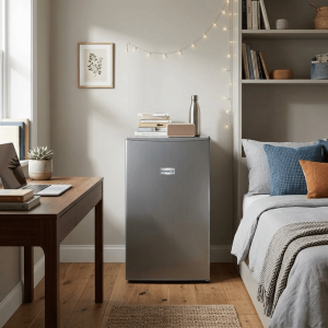 PETIT FRIGO 83LT-83LITRES -1 PORTE GRIS FONCE AVEC CLE 220-240V R600 - NASCO