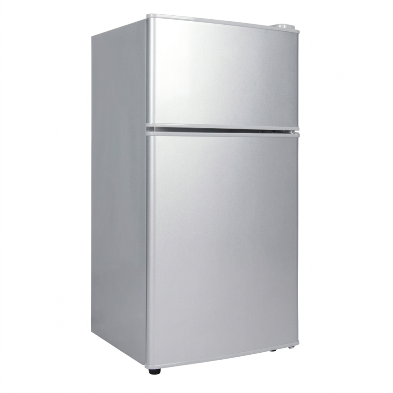 REFRIGERATEUR 110LT-110LITRES (86LT NET) - DOUBLE PORTE R600A DARK SILVER ECO. ENERGIE - NASCO