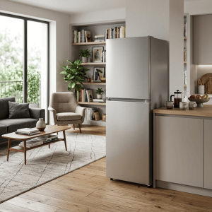 REFRIGERATEUR COMBINE 183LT-183LITRES(116LT NET) - 3TIROIRS R600A SILVER ECONOMIE D'ENERGIE - NASCO