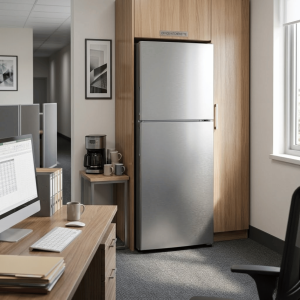 REFRIGERATEUR DOUBLE PORTE 138LT-138LITRES NET - R600A 220-240V GRIS ECO. D'ENERGIE CLE - NASCO