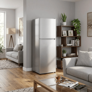 REFRIGERATEUR DOUBLE PORTE 258LT-258LITRES(158LT NET) - DARK SILVER ECONOMIE D'ENERGIE - NASCO
