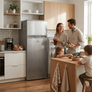 FRIGO 138LT-1385LITRES(94LT+44LT) - SILVER AVEC CLE ECONOMIE ENERGIE 220-240V R600A - NASCO