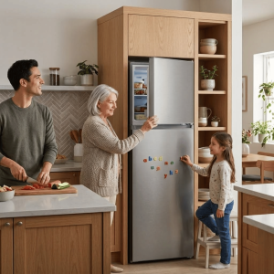 FRIGO 2 PORTES 157LT-157LITRES NET - GRIS FONCE FAST COOLING ECONOMIE D'ENERGIE 220-240V - NASCO